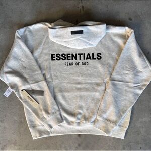 Essentials Light Gray Hoodie medium new